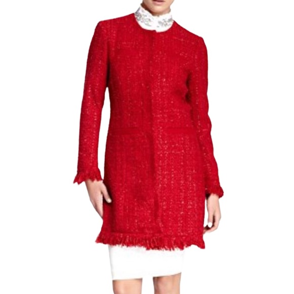 Vertigo Paris Tweed Fringe Boucle Coat Size M. - Picture 1 of 15